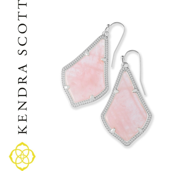 Kendra Scott Jewelry - Kendra Scott Alex Silver Drop Earrings Rose Quartz
